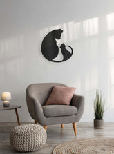 Cat Mom and Kitten Graphic on 16 Gauge Steel Sign | Cat Lovers Must-Have, Wall Art, $ 58.95, A Moment Of Now™